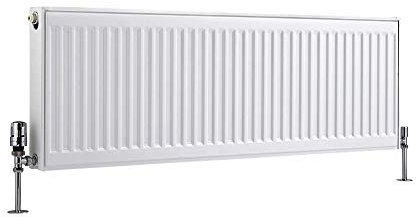 Milano Compact White Type 21 Horizontal Double Panel Plus Convector Radiator - 400mm x 1200mm