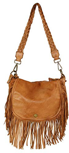 BZNA Bag Bari cognac Italy Designer Damen Handtasche Ledertasche Schultertasche Tasche Leder Shopper Neu