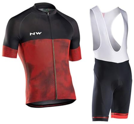 Moxilyn Abbigliamento Ciclismo da Uomo,Maglia Manica Corta+Pantaloncini,Cuscino Gel 9D,Ciclismo Moda Set Completo,Ciclismo Ciclismo Jerseys per Uomo,Ad Asciugatura Rapida Traspirante