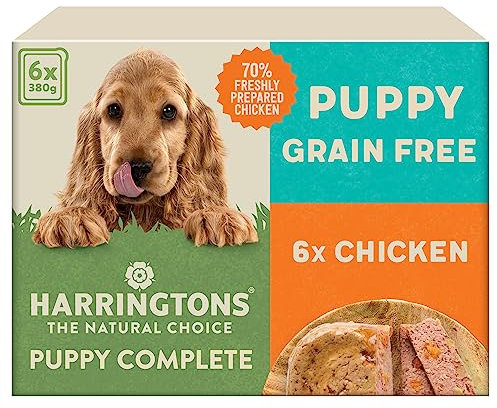 Harringtons Complete Wet Tray Fresh Puppy recipe 6x380g - Chicken & Farm growing veg,packaging may vary