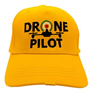 Fashion Graphic Cappello Berretto Pilota di Apr Drone Pilot Serie Professionale Operatore Assistente Tecnico Video Sapr (Giallo)