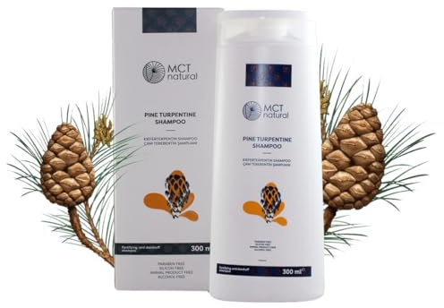 MCT natural | Kieferterpentin Shampoo 300ml | Stärk Ihre Haarwurzeln | Anti-Schuppen | Erfrischende Kiefernbrise im Haar