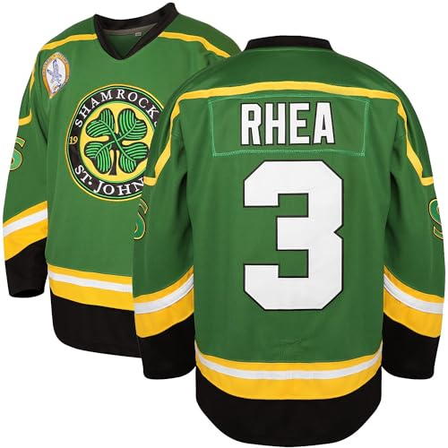 Ross The Boss #3 Rhea Hockey Jersey St John's Shamrocks Ice Hockey Shirts with EMHL Patch