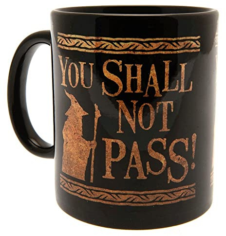 Pyramid International The Lord of The Rings (You Shall Not Pass) Black Mug - 10Oz / 315Ml Ceramic Mug - One Size