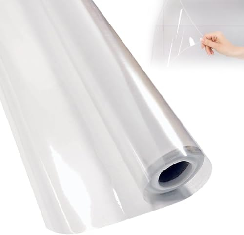 Rollo De Plástico Adhesivo a Prueba De Aceite E Impermeable, Adhesivo Estático, Rollo De Vinilo Transparente, Papel De Contacto Transparente 17,7x118 Inch Para Protector Contra Salpicaduras De Cocina