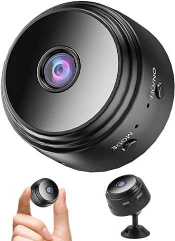 Hidden Spy Camera Wireless Mini Camera Full HD 1080P with Audio and Video, Motion Detection, Night Vision, Nanny Cam, Baby Monitor, Indoor/Outdoor Security Surveillance, Magnetic, 150° Wide Angle