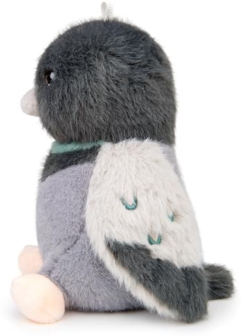 RLOMUTE Bird Keychain Plush Toy Bag pendant Funny Detachable lanyard Shake to make a sound Super Soft Cute Cuddly Birthday Companions Home Decor Gift for kids Christmas - Gray pigeon