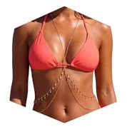 MIYUEFAN Cadenas de cuerpo para mujer, cadena sexy para el vientre, bikini y sujetador, cadena de estrás, cadena para el pecho, para vestido de verano, playa, discoteca, accesorios para el cuerpo