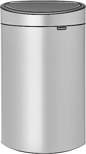 Brabantia 114922 Kitchen Touch Bin, Metallic Grey, 40 L