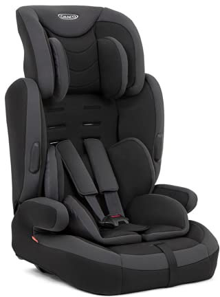 Graco Endure Harnessed Booster Car Seat, Group 1/2/3 (approx. 1 to 12 Years, 9-36 kg), Black/Grey fashion