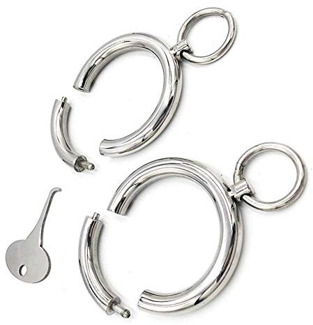 Bondage Kit Fußfesseln/kragen/handschellen Mit Abnehmbarem Ring - Runden Rostfreier Stahl Fetischsklave Fesselt Werkzeuge