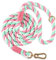 NUGUTIC Hundeleine, handgefertigt, geflochtenes Seil, für kleine, mittelgroße und große Hunde, 152 cm (Kirschblüten-Rosa)