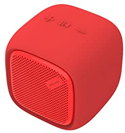 NICAN Portable Mini Bluetooth Speaker with In-built Rechargeable Lithium Battery, Bass Radiator and Great Sound of the kind for Outdoor or Indoor Activities, Easy to Carry for Travel (K02 Red)