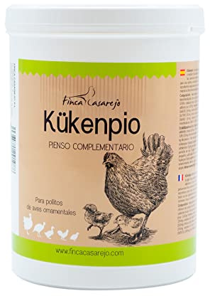 FINCA CASAREJO KÜKENPIO Pienso complementario Rico en Probióticos y Oligoelementos - 550gr. - Vitaminas para Pollitos de Gallina, faisanes, codornices y Otras Aves de Corral - Pollos sanos y Fuertes