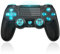 Gamrombo Wireless Controller für PS4, Game Controller kompatibel mit PS4/Pro/Slim/PC Gamepad mit Turbo/Zurück Taste/Dual Vibration/6-Achsen Gyro Sensor/Touchpanel