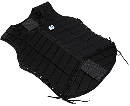 Mealoodiousmusea Safety Horse Riding Equestrian Vest Protective Body Protector Gear Men XL, Black