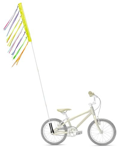 IMPPTE Fahrradfahne 180cm Sicherheitswimpel Fahrrad Wimpel Kinder Fahne Kinderfahrrad Fahrradwimpel Fahne Fahrrad Wimpel Reflektierend Gelb für Im Freien Radfahren