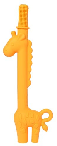 Mezrkuwr Giraffen Beißring, Beißspielzeug für Babys von 0–6 Monaten, Silikon Beißringe für Babys von 6–12 Monaten, sensorisches Spielzeug für Babys, Baby Kauspielzeug