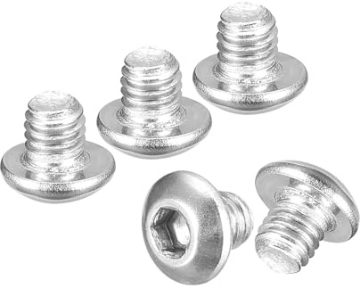 DTGN M3-0,5 x 3 mm linshuvudskruvar med insexkant – 120-pack – bra för racercykel, mountainbike, bil, motorcykel – 304 vitlackerad rostfritt stål – sexkantiga drivfästen
