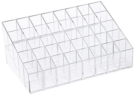 MUSISALY 40-Slot Lippenstiftständer mit Fächern Transparenter Lippenstift Organizer für Kosmetik Langlebiger Lipgloss Halter für Nagellack und Lippenstift
