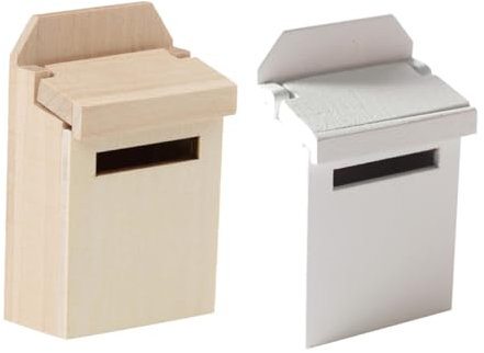 TOYANDONA 2pcs Miniature Mailbox Ornament Scale Dollhouse Mailbox Photography Props for Miniature Scene