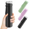 AMFUN 250ml Stainless Steel Insulated Water Bottles, Double Wall Vacuum Small Flask, Water Bottle with Straw, Leakproof Drinks Bottle with Carry Handle for Hot&Cold Drinks (Black)