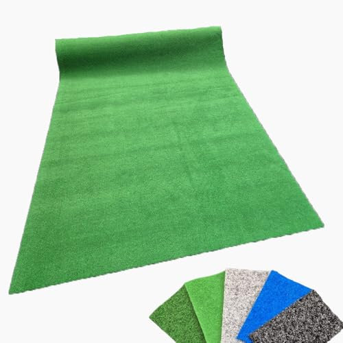 MadeInNature, Gazon synthétique Extérieur, PREMIUM, Gazon artificiel, faux gazon au mètre, Idéal pour terrasse balcon et jardin, vert foncé 1,33x4m