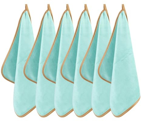 6PCS Microfibre Make-Up Wipes Washable, Reusable Makeup Remover Cloths, Face Cloths for Washing Face, Microfibre Face Cloths, Microfiber Towel, for Gentle Facial Cleansing, Eco-Friendly & Durable