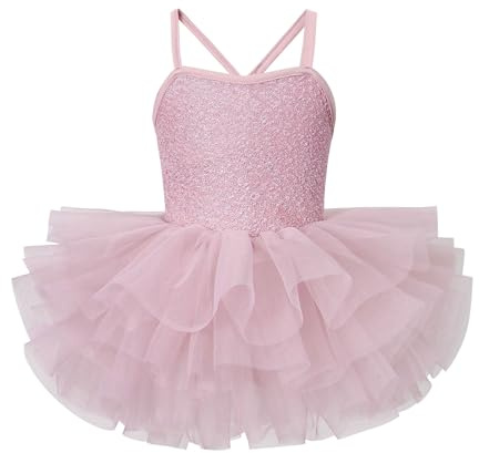Generisch Elegante vestido de ballet sin mangas tutú para niñas como disfraz festivo de ballet en conciertos fiestas