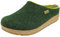 HAFLINGER Damen Hausschuh Herren Pantoffel Clog Wollfilz Grizzly Kris 711056, Größe:41 EU, Farbe:Grün