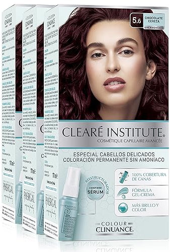 Clinuance | Permanente Coloration ohne Ammoniak | Empfindliches Haar | 5.6 Kirschschokolade | 170ml (x3)