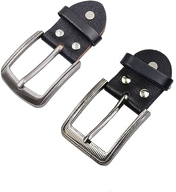 CHENNAN 2 stycken stiftspänne 40 mm metall polerat bältesspännen för män klassiskt bältesspänne spänne bälte robust och hållbart för att fästa bälten, affärsbyxor, silver, 5.11*1.57*1.96in