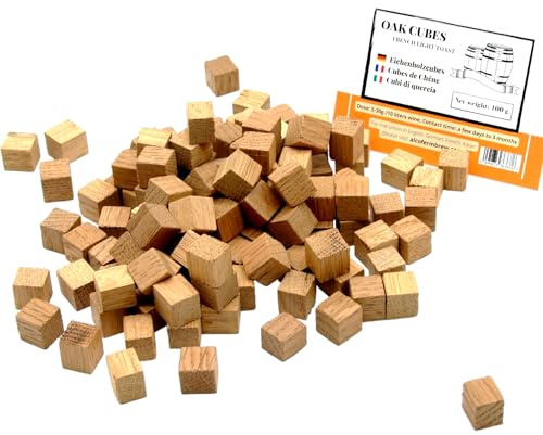 Franska Ekkuber 100g - Light Toast, Ekkuber, Ekflingor, Ekflis, Fransk ek Träflis, Ekchips