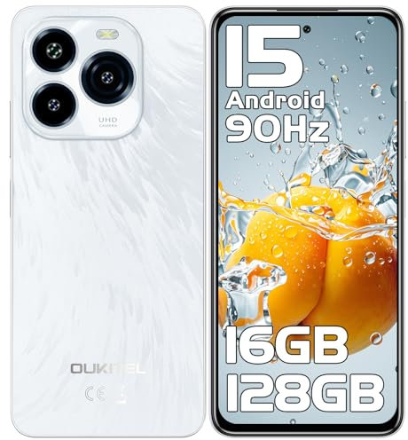OUKITEL C65 Android 15 Smartphone Ohne Vertrag, 16GB+128GB/1TB Handy Ohne Vertrag, 6.7 HD+ 90Hz Handy Günstig, 50MP+8MP, 5150mAh Simlockfreie Handys, Dual SIM 3 Steckplatz/Fingerabdruck/3.5mm Jack