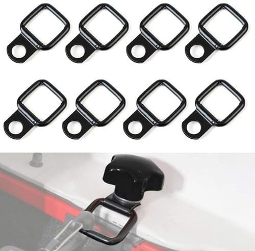 streeHerjjkeA1 8 Piezas de Anillo D de 200 kg | Cintas de sujeción para Carga en camión/Barco/Coche/Remo | Anclajes de Acero Inoxidable Resistentes a la corrosión