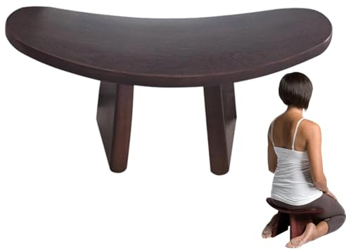 Meditationspall - kompakt hopfällbar golvstol, solid träbänk | Komfortstöd för yoga träning och avslappning stöd stöd