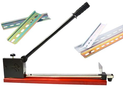 Yokoma Three-Groove Manual DIN Rail Cutter 35mm Scale Measurement for Aluminum/Steel/G-Type Rails Heavy-Duty 5.4kg Alloy Tool