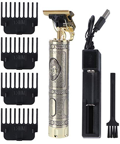 Homoyoyo Cortadora de Cabello Eléctrica sin Batería Recortadora de Pelo de Diseño Simple Herramienta de Peluquería Duradera Color Cobre para Cortes y Sin Daño