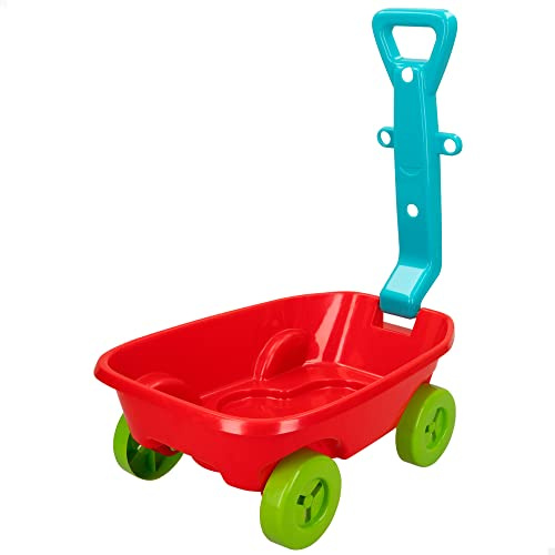 COLORBABY 43508 - Vagoneta de Playa, Color Beach, Juegos de Verano, con 4 Ruedas y Mango, Jugar con Arena y Agua, A Partir de 10 Meses, Juguetes Infantiles, Regalos para niños