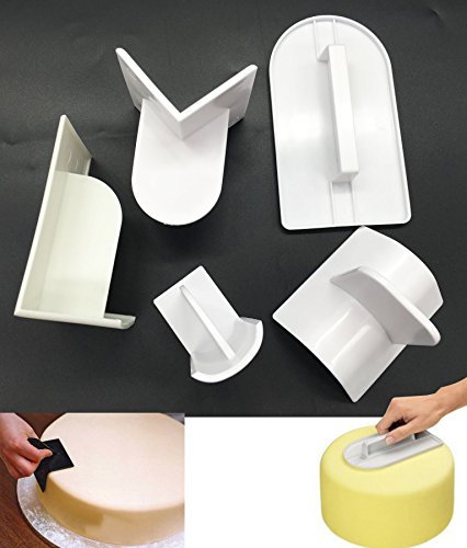 Cake Smoother 5pcs/Set, Fondant Smoothing Tool Cake Decorate Smoother (5pcs Cake Smoother)