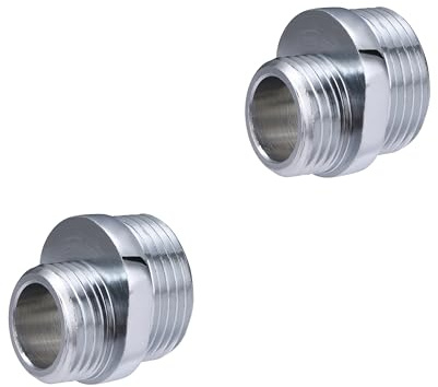 2 Raccords Excentrés de 5 millimètres pour Robinetterie Mâle 15x21 - Mâle 20x27 NOYON & THIEBAULT