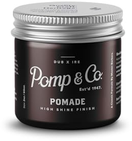 Pomp & Co High Shine Pomade, Herren Styling Pomade für einen mittelstarken Halt mit einem Wetlook Finish, Pomade auf Wasserbasis 60ml