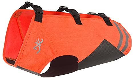 Browning Pet Vests, Hi Vis Safety Vests for Dogs, Safety Vest (Safety Orange/Black), Large