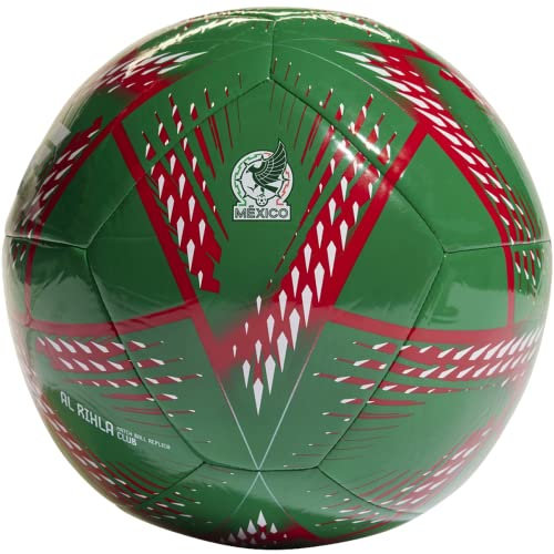 adidas Unisex-Adult FIFA World Cup Qatar 2022 Al Rihla Club Soccer Ball, Mexico, 5