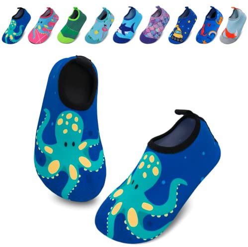 EDOTON Scarpe Mare Scoglio Bambino, Scarpe da Acqua Bambini con Suola Ispessita e Antiscivolo Scarpe da Acqua Bambini Morbide e Resistenti (Unisex)