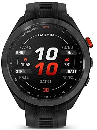 Garmin Approach S70, 47 mm, Premium-GPS-Golf-Uhr, Schwarz