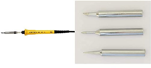 Soldering Iron XS25 from Antex with Silicone Cable & MMF00J0 XS Assorted bit Pack 51, 53 and 55 (Pack of 3)