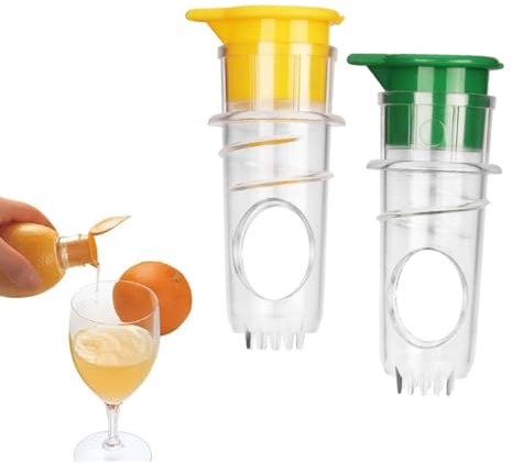 Exprimidor Limon, Exprimidor Manual de Acero Inoxidable, 2 Piezas Exprimidor Manual de Zumo de Limón, Lima y Naranja, Diámetro Eesistente Exprimidor Manual de Cítricos para Cocina, Cócteles, Bares