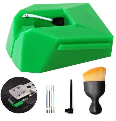 Pennino per AudioTechnica ATLP120XUSB Giradischi, compatibile con AT VMN95E e modelli simili, con punta ellittica per una migliore riproduzione del vinile