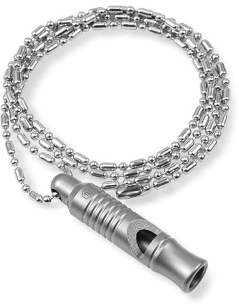 KeyUnity Whistle Emergency Survival,120dB Loud EDC Safety Whistle with Neck Chain and keychain for Boating Outdoor Camping Hiking Backpacking Sports Dog Training（KA56）